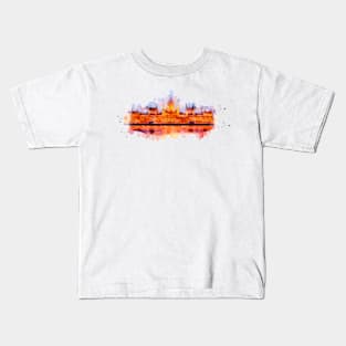 Budapest Parliament watercolor painting Kids T-Shirt